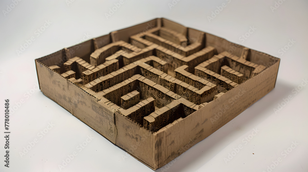 Aufkleber a cereal box maze with a start and a finish and must be functional