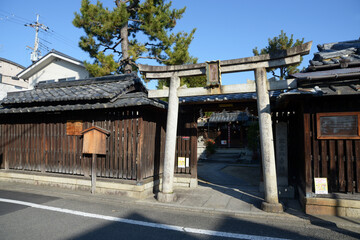 幸神社　境内入口の鳥居　京都市上京区幸神町