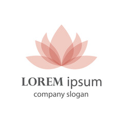 Elegant and beautiful blooming flower logo illustration