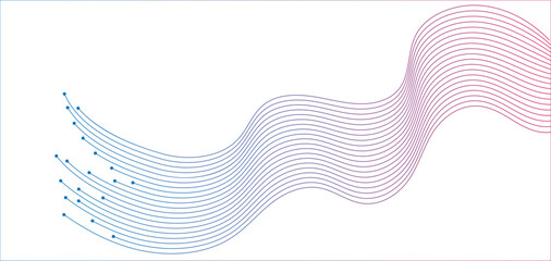 Abstract Wave Lines Forms, Dynamic Wavy Flowing on Transparent Background. Suitable for AI, Tech, Network, Digital, Science, and Technology Themes.