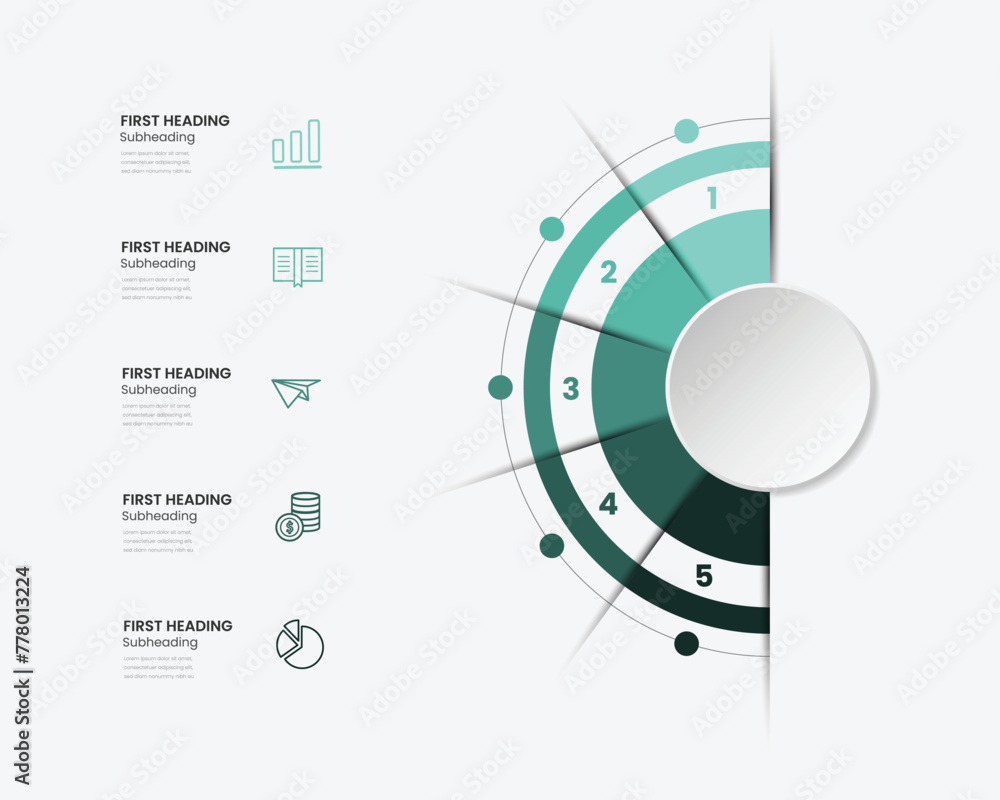 Aufkleber business data visualization. process chart. abstract elements of graph, diagram with steps, options,