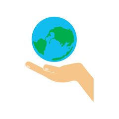 Earth day, save the world, world environment day, on white background vecter illustration flat style