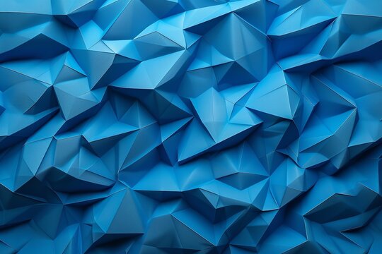 Black technology, blue background, three-dimensional shape. Generative Ai