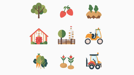 Agriculture Vector Icon flat vector isolated on white