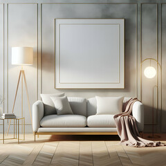 Minimalist Marvel: White Sofa Oasis