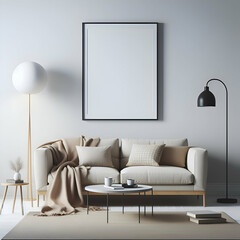 Sleek Escape: Minimalist White Sofa