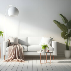 Simplicity Lounge: Clean White Sofa