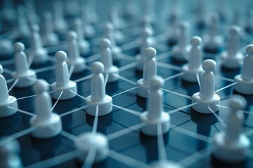 Design an image representing multiagent systems collaborating to achieve a common goal , 3d illustrate