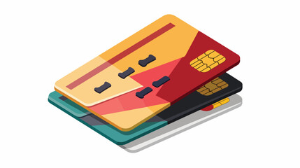 Bank credit card accounting icon isolated flat vector