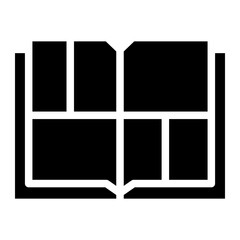 Book icon. Simple book symbol. Vector