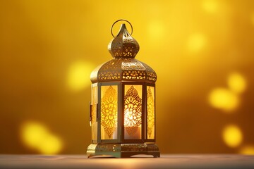 Eid mubarak and ramadan kareem greetings with islamic lantern and mosque. Eid al fitr background