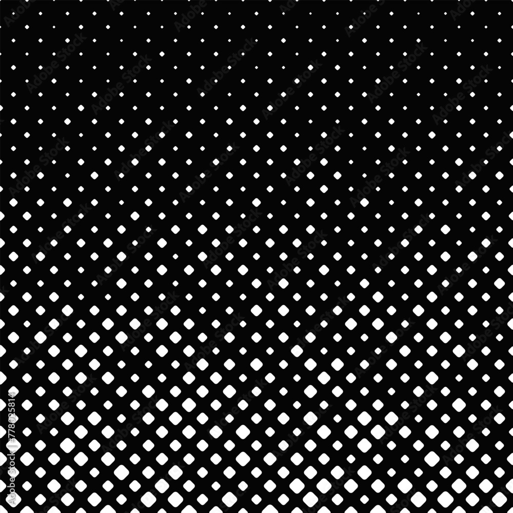 Poster random diagonal square pattern background - black and white abstract vector design with squares