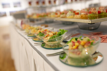 catering style, salad very stylish vegan setting