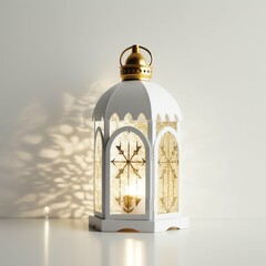 Obraz premium Eid mubarak and ramadan kareem greetings with islamic lantern and mosque. Eid al fitr background