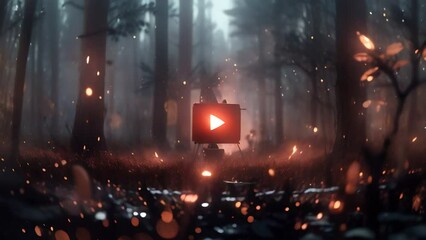 intro video red blue orange with a bang start play button youtube mystery forest