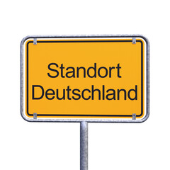 Ortsschild - Ortstafel - Standort Deutschland - Freisteller - Freigestellt