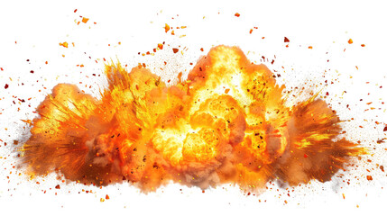 fire explosion isolated on white or transparent png