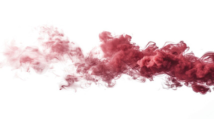 dark red smoke cloud isolated on white or transparent png