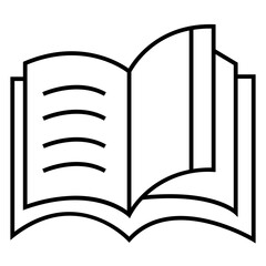 Book icon. Simple book symbol. Vector