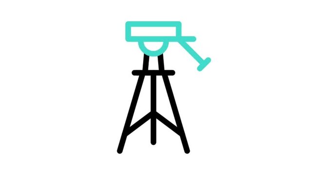 tripod isolated on white animated icon videos