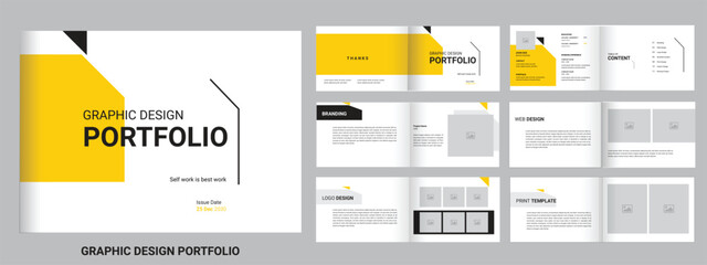 Graphic design portfolio or interior design catalogues
