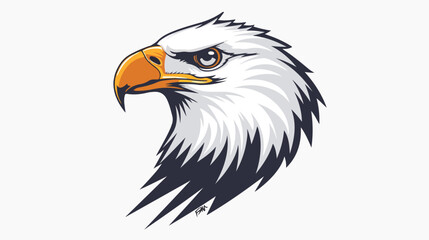 Eagle head logo Template Hawk mascot graphic Portrait