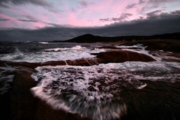 Denmark, beautiful sunset. Slow shutterspeed 