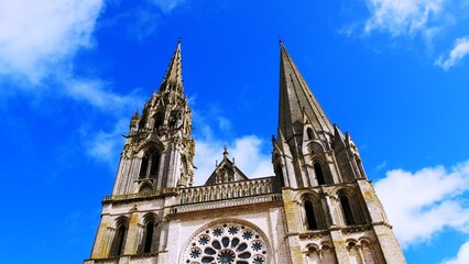 Cathédrale catholique Notre-Dame de Chartres en Eure-et-Loir France Europe