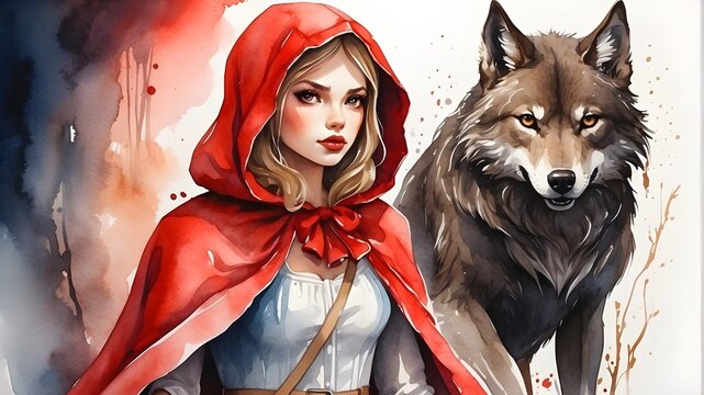 the girl with a red fox