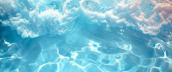 Blue Wave: Abstract Summer Texture on Clear Water Surface