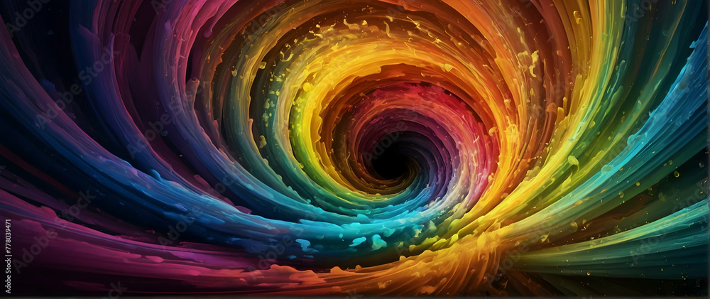Poster for advertisement and banner as spectrum swirl a swirling spectrum of colors that captures the eye a