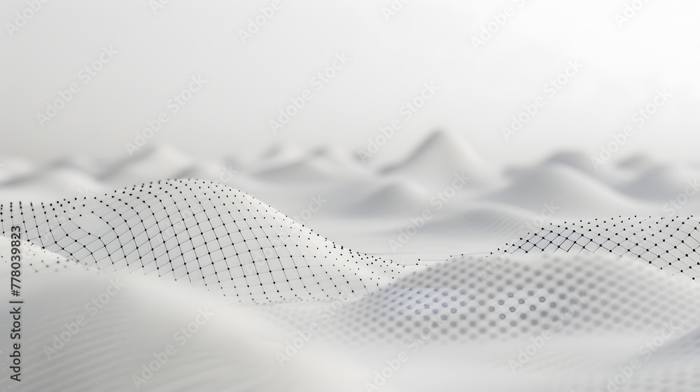 Poster white background with black dots connected by lines