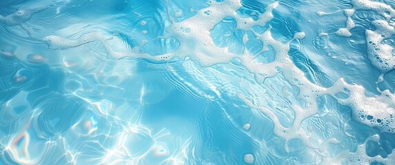 Blue Wave: Abstract Summer Texture on Clear Water Surface