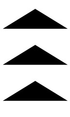 連続する３つの上向き矢印のシルエット