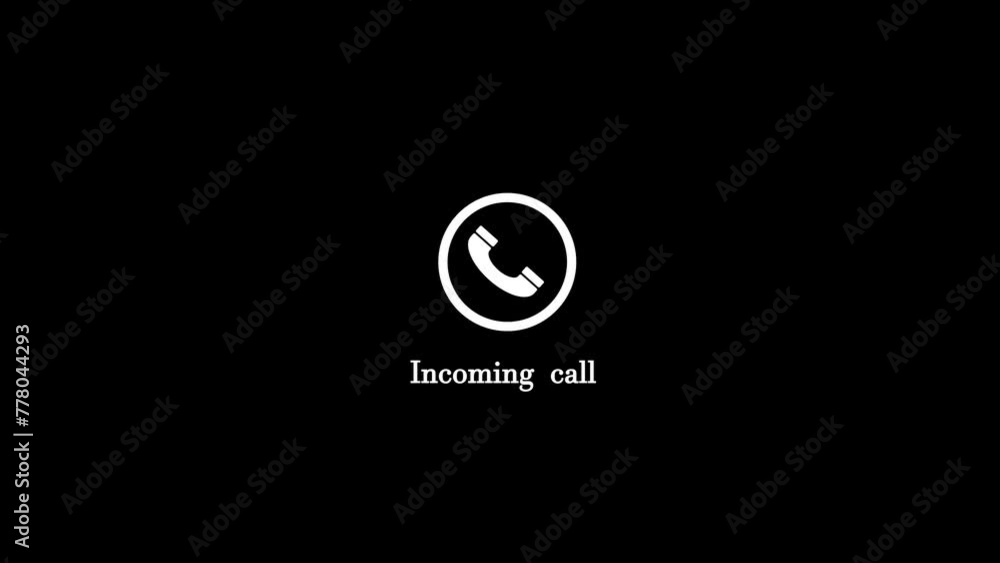 Poster incoming call icon you receive the message animated pictogram