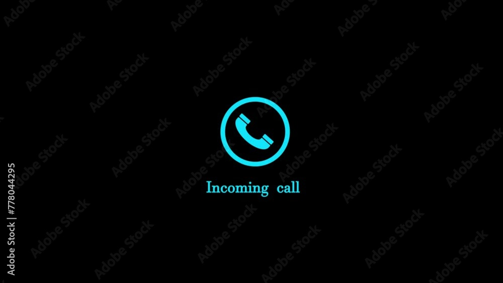 Poster incoming call icon you receive the message animated pictogram