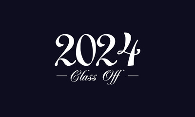 Fototapeta na wymiar Unique Text Designs to Celebrate the Class of 2024