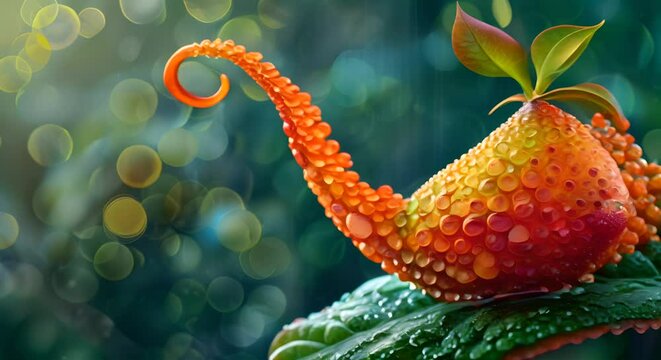 Pancreas in the shape of a sweet fruit, sugar balance