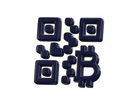 3d qr code icon