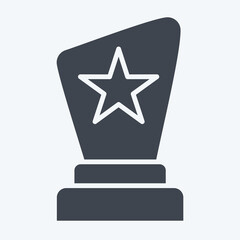 Icon Award. related to Entertainment symbol. glyph style. simple design illustration
