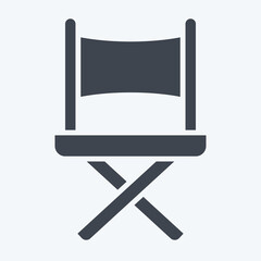 Icon Director Chair. related to Entertainment symbol. glyph style. simple design illustration