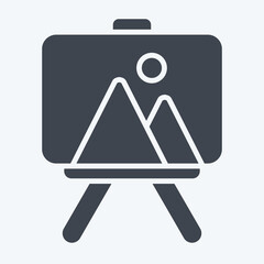 Icon Easel. related to Entertainment symbol. glyph style. simple design illustration