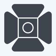 Icon Spotlight. related to Entertainment symbol. glyph style. simple design illustration