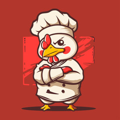 angry chick cartoon chef
