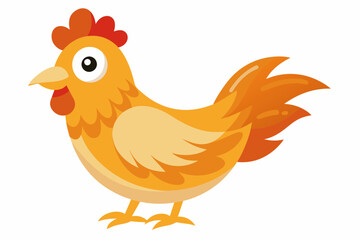 chicken--on-white-background-vector-illustration