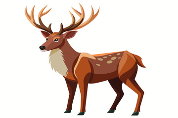  elk-deer--white-background-vector-illustration