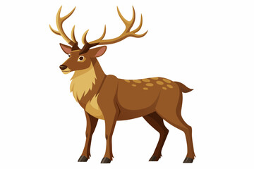 Naklejka na ściany i meble deer vector illustration with whit background 