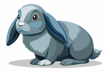  mini-lop-rabbit-on-white-background-vector-illustration