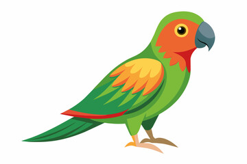 parrot-bird--on-white-background-vector-illustration 