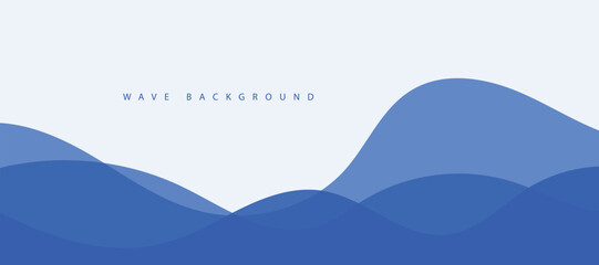 Obraz premium Sea waves layer vector background illustration. Sea beach vector illustration. 